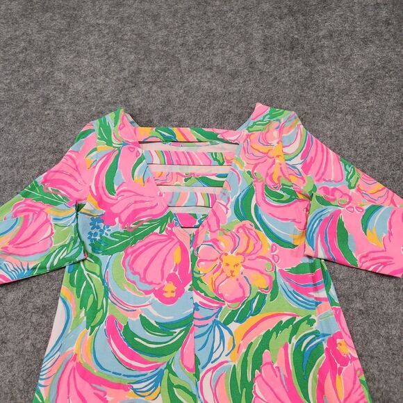 Lilly Pulitzer Womens XS Ophelia So A Peeling Swing Dress Elephant Floral Summer - Picture 14 of 15